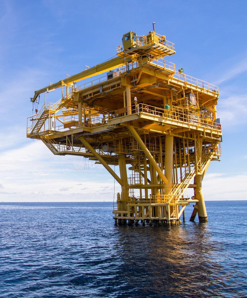 Plataforma de óleo e gás offshore